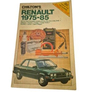 Chilton Repair And Tune-up Guide Renault 1976 - 1985 Excellent Condition #7165